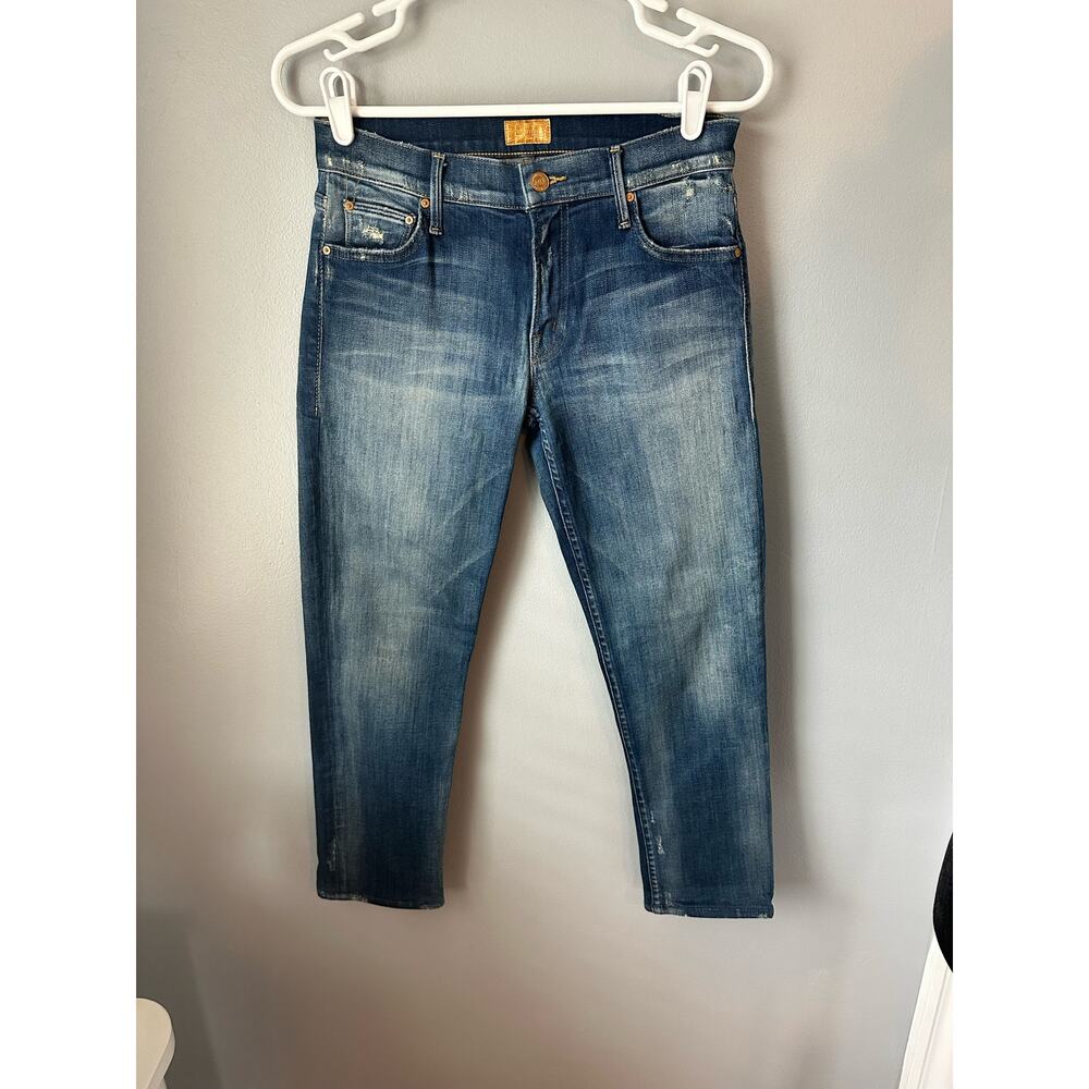 MOTHER  The Dropout Boyfriend Jeans in Wash Tequila Truth Size 24
